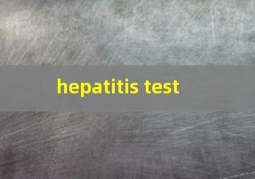  hepatitis test